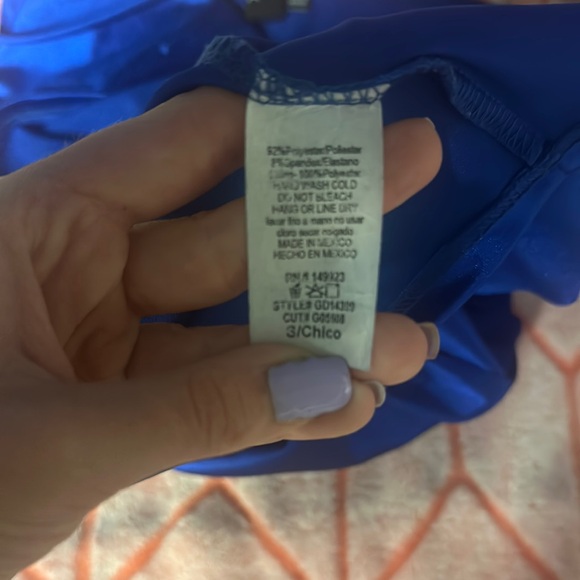 - Windsor Blue Sleeveless Sheath Dress with Ruched Bodice - Picture 4 of 6